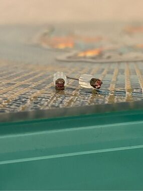 Free People Pink Crystal Micro Stud Earrings